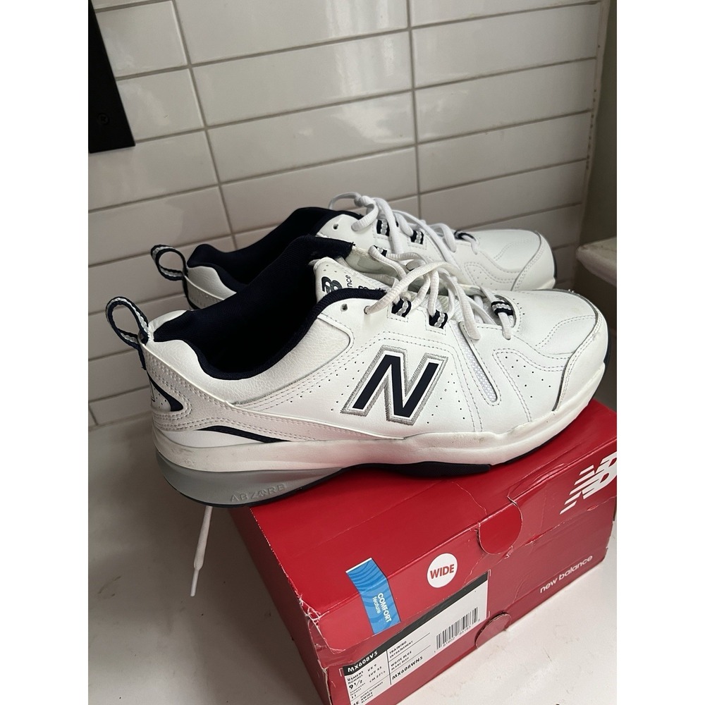 Men s Cross Trainer New Balance 608 V5 Casual Comfort 9.5 X Wide Mens White Navy